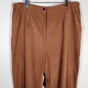 COLDWATER CREEK Carmel Brown Moleskin Two Pocket Trousers